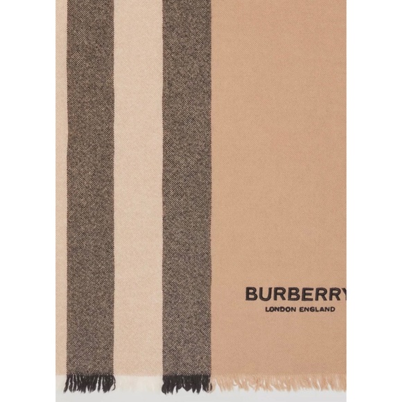 Burberry - Icon Stripe Wool Cashmere Scarf - Picture 5 of 16